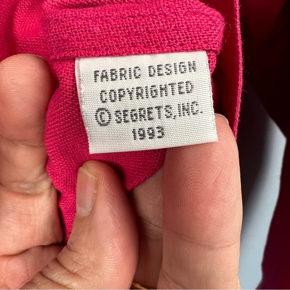 Sigrid Olsen Pink Embroidered Jacket Size XL Vintage 90s Southwestern Aztec - Picture 8 of 9